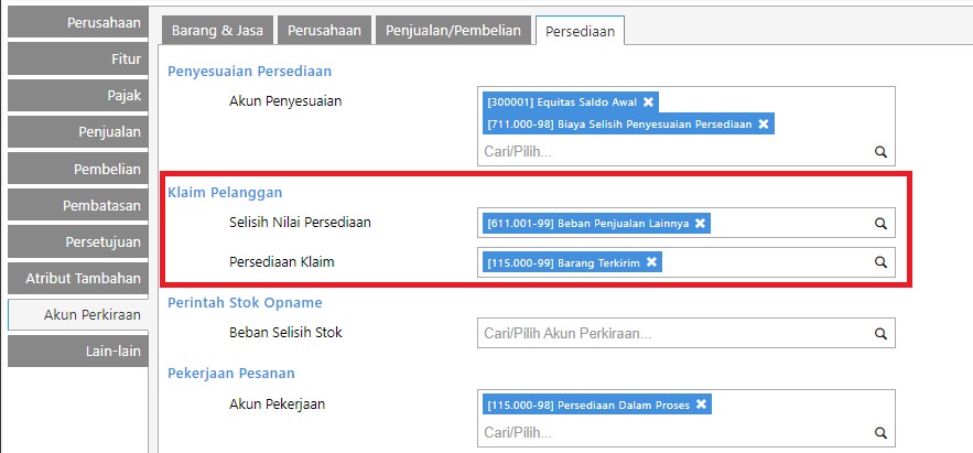 Akun Perkiraan Klaim Pelanggan
