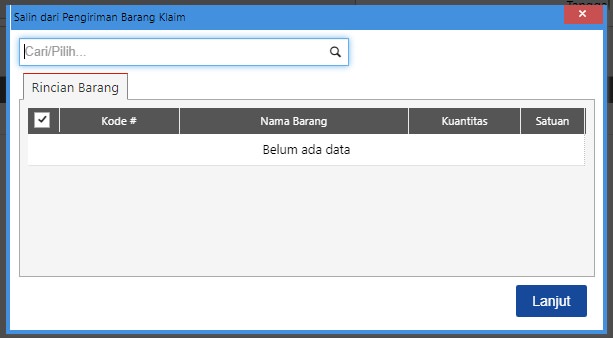 Data Barang Retur