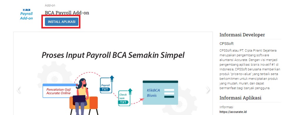 Klik Install Aplikasi