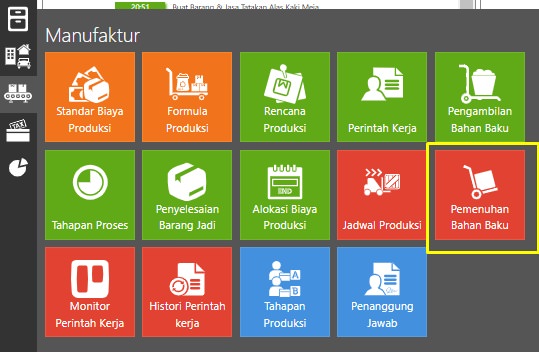 Pemenuhan Bahan Baku Produksi