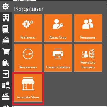 Pengaturan Accurate Store